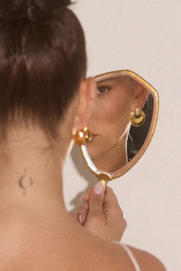 Jewelry>Luv AJ The Pave Doorknocker Hoops | Gold