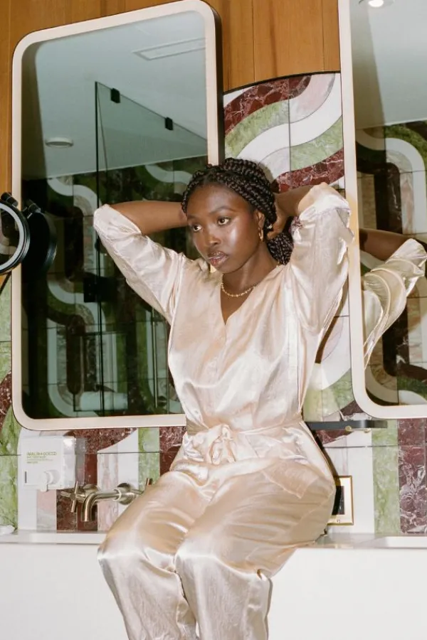 Lingerie|Jumpsuits>Loversland x Soft Focus The PJ Jumpsuit | Pale Gold