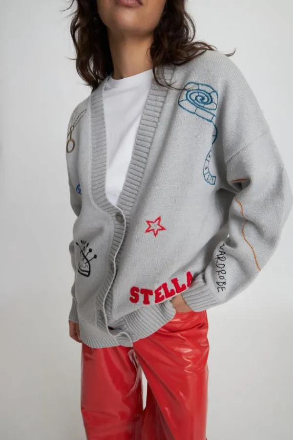 Tops>Stella Nova The Tailors Cardigan | Light Grey