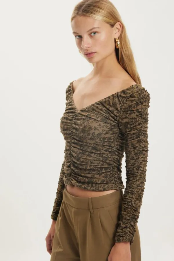 Tops>Third Form Time Again Gathered Top | Floral