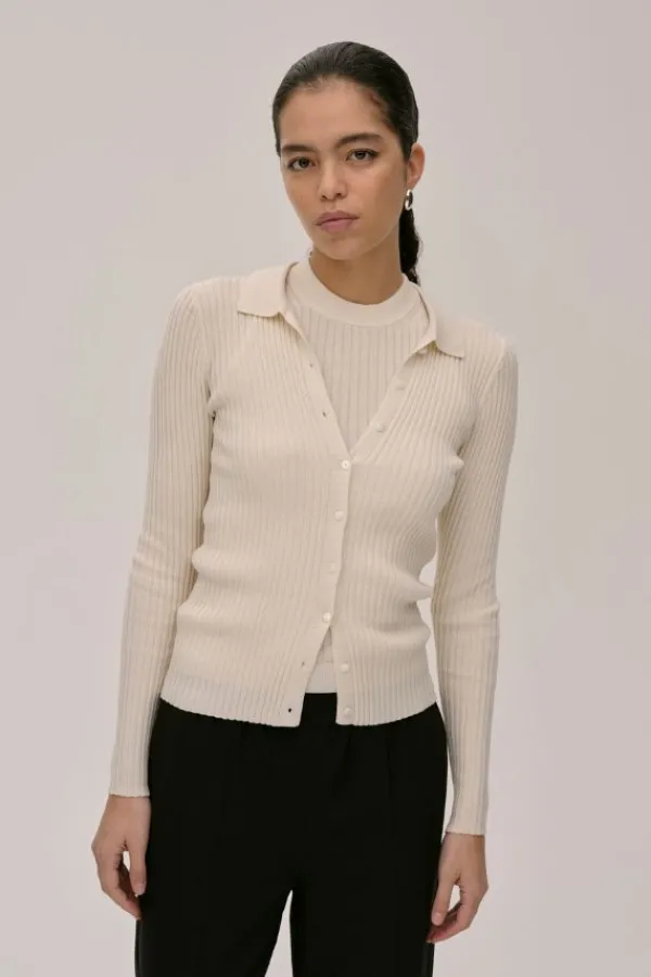 Tops>Herskind Turner Knit Cardigan | Off White