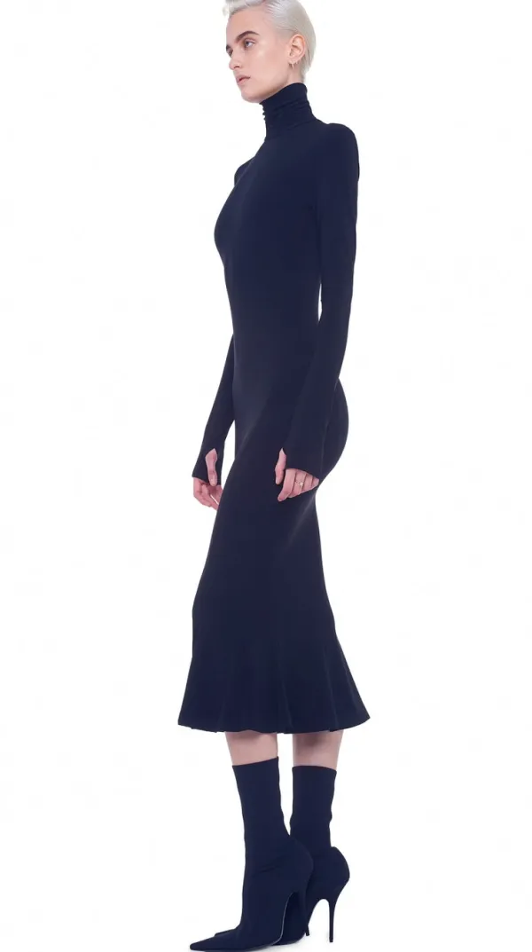 Dresses>Norma Kamali Turtle Fishtail Gown